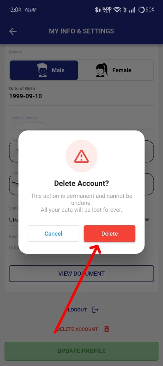 Confirm Delete